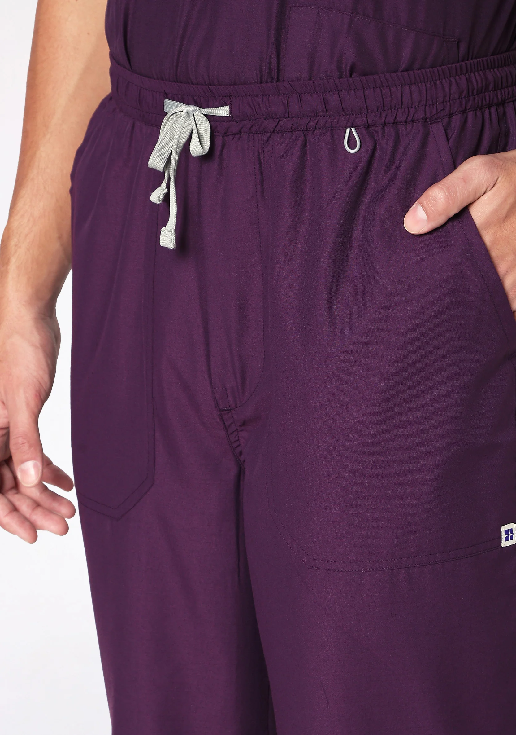 Classic Men's V-Neck (Wine) Scrub - Image 3