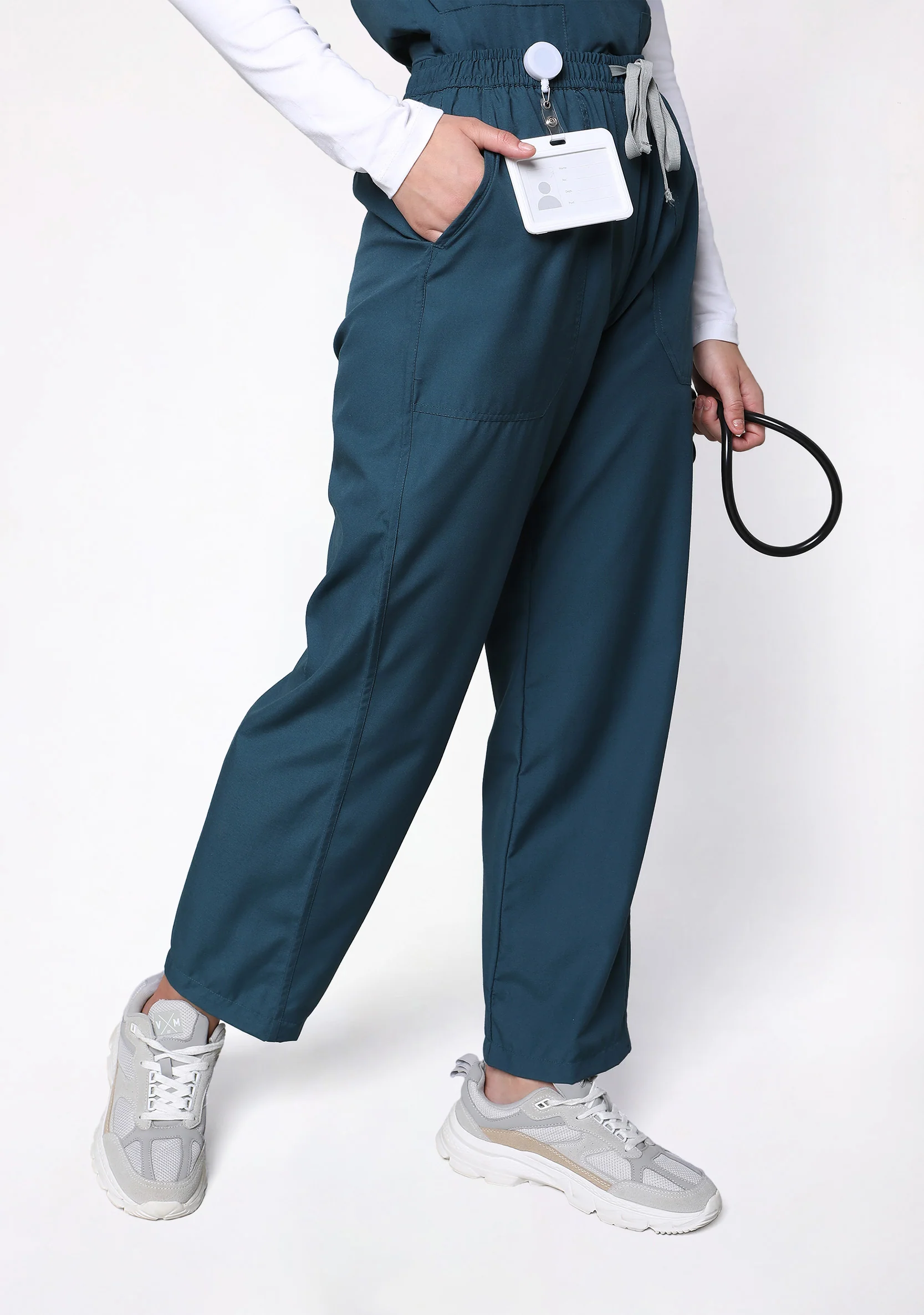 Classic Women's V-Neck (Forest Green) Scrub - Image 3