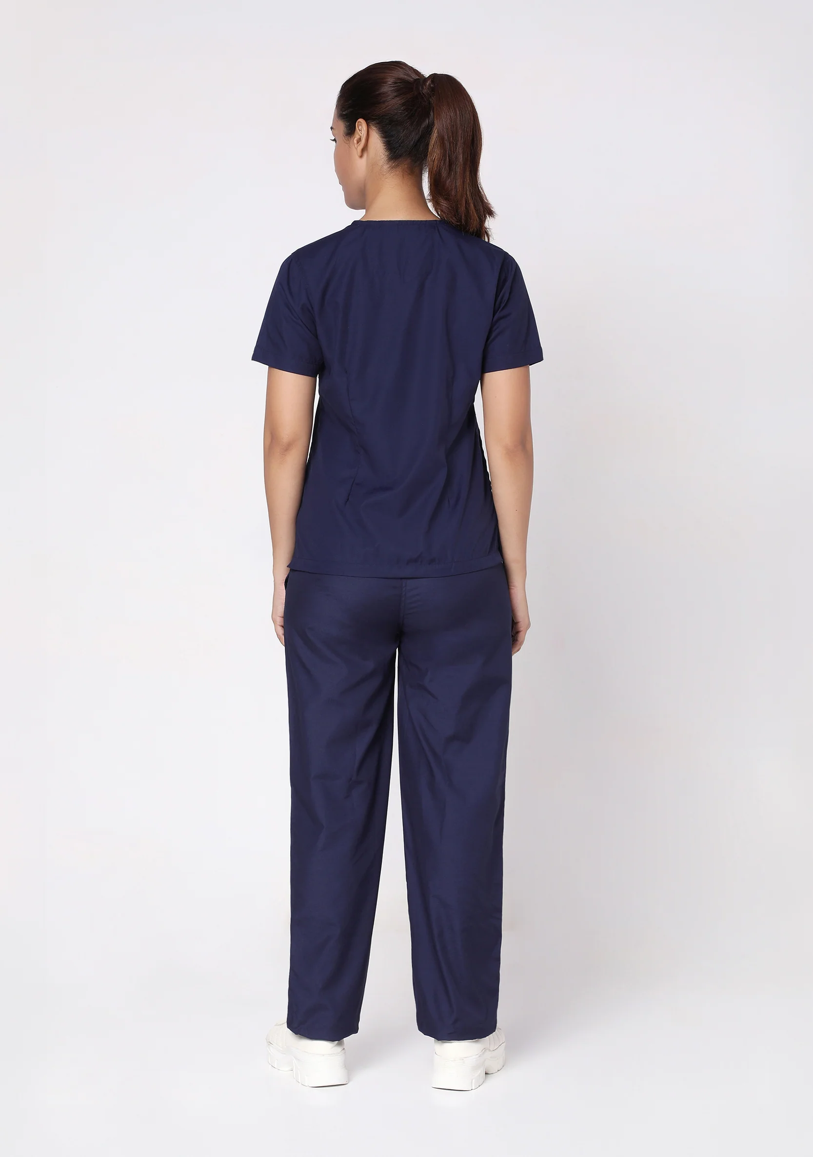 Classic Women's V-Neck (Navy) Scrub - Image 5