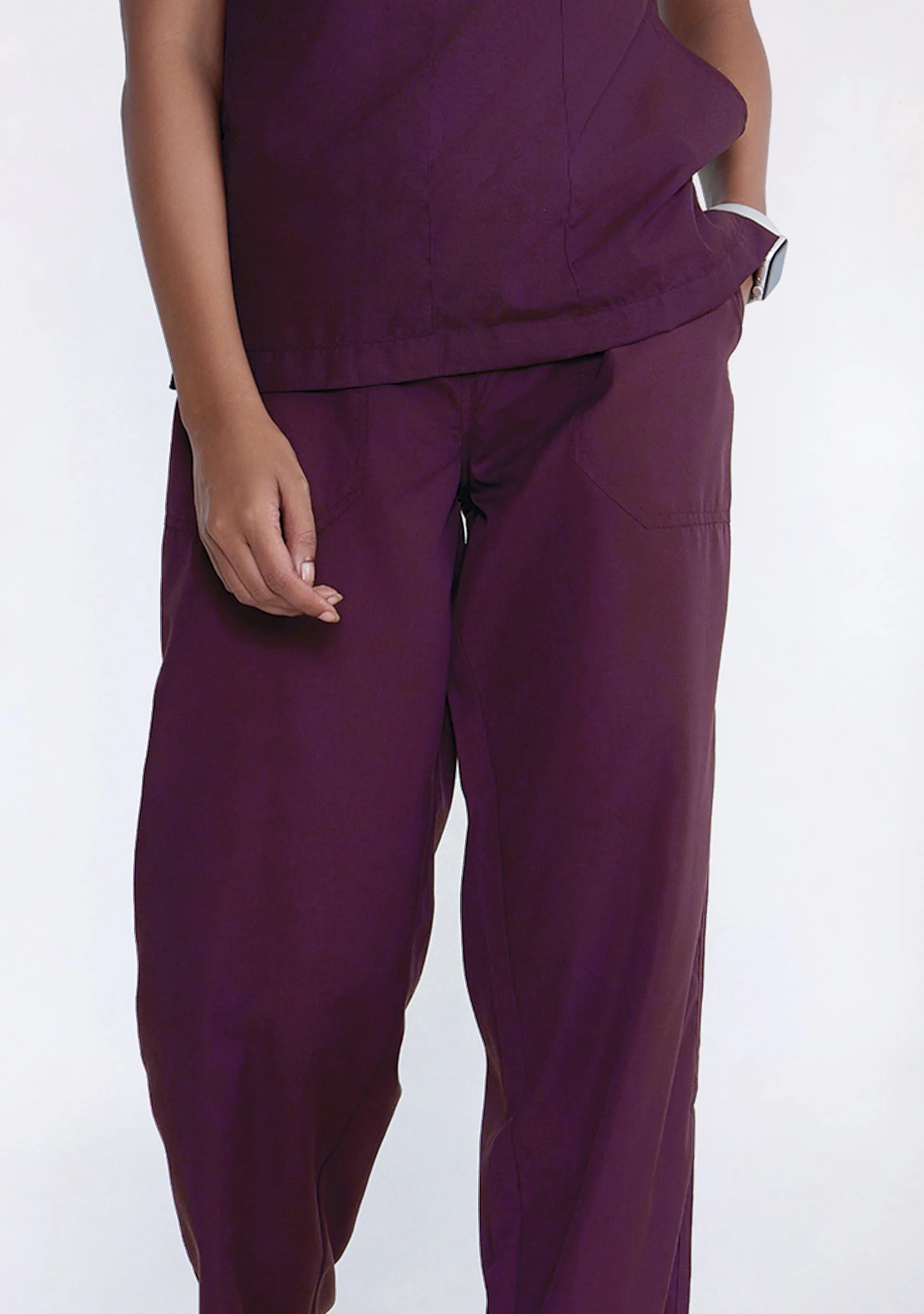 Classic Women's V-Neck (Wine) Scrub - Image 5