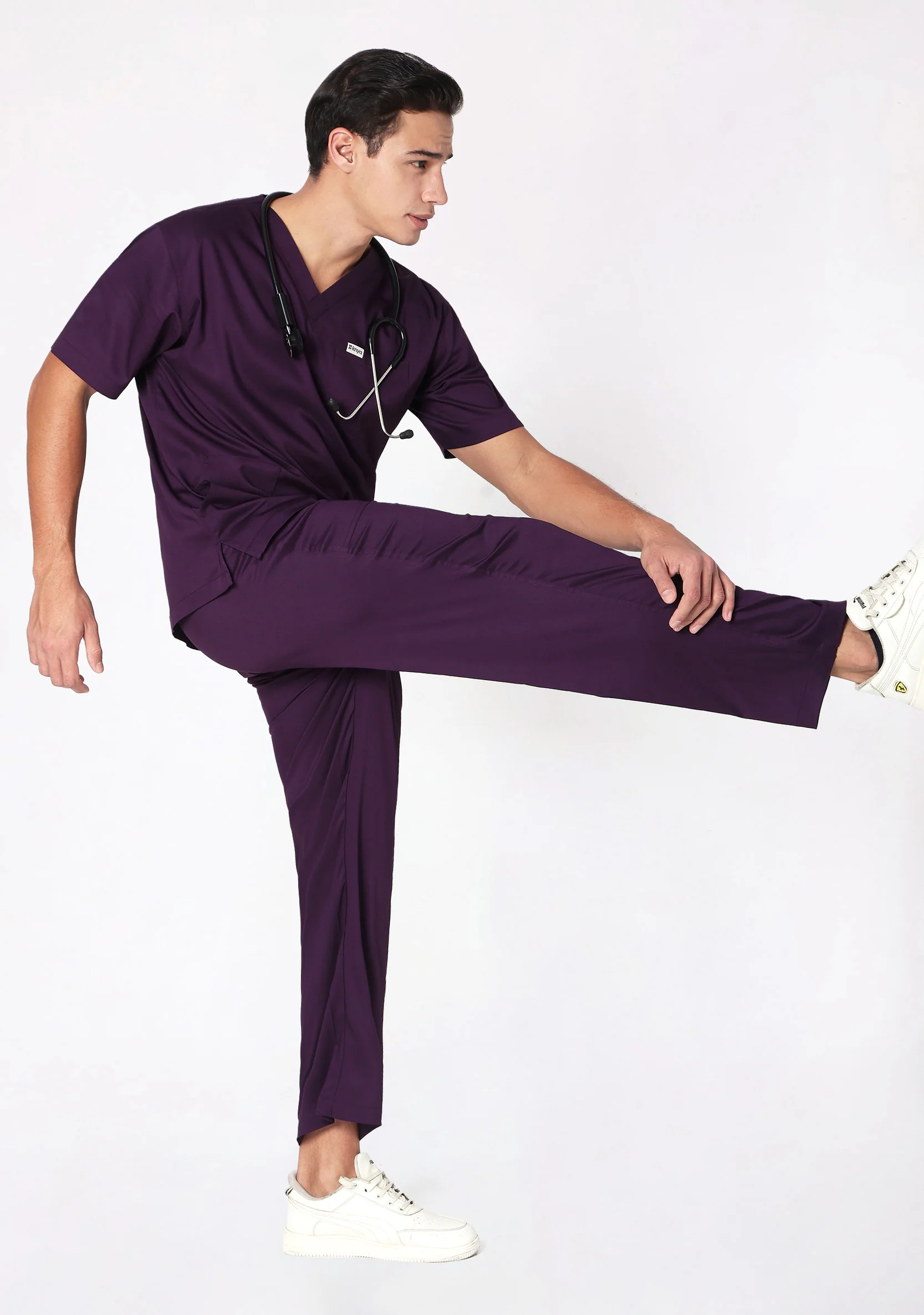 ecoflex™ Lite Men's (Wine) Scrubs - Image 6