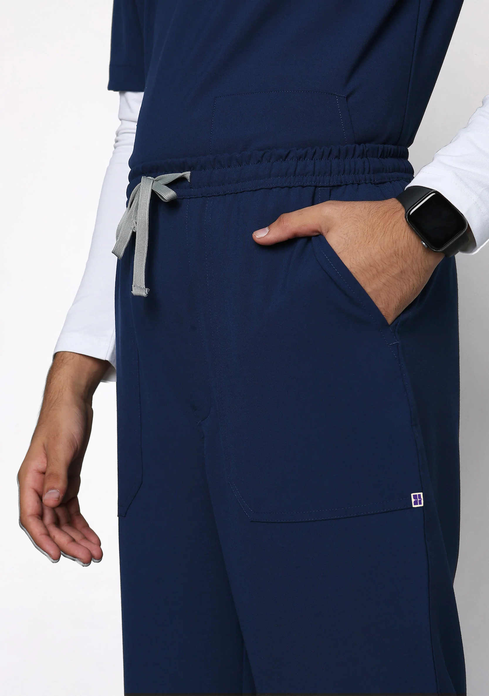 ecoflex™ Men's V-Neck (Navy) Scrub - Image 3