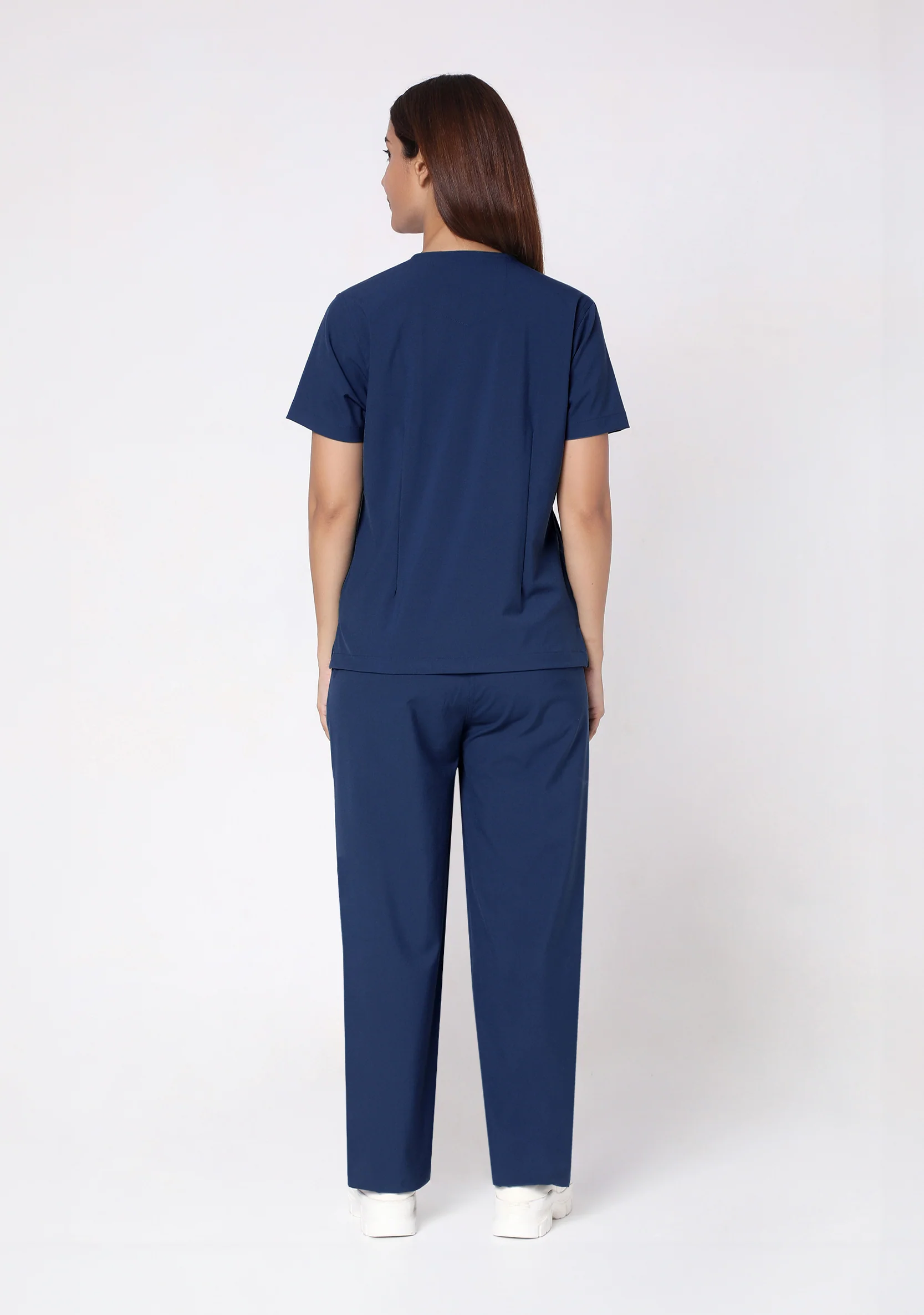 ecoflex™ Women's V-Neck (Navy) Plus Size Scrub - Image 5
