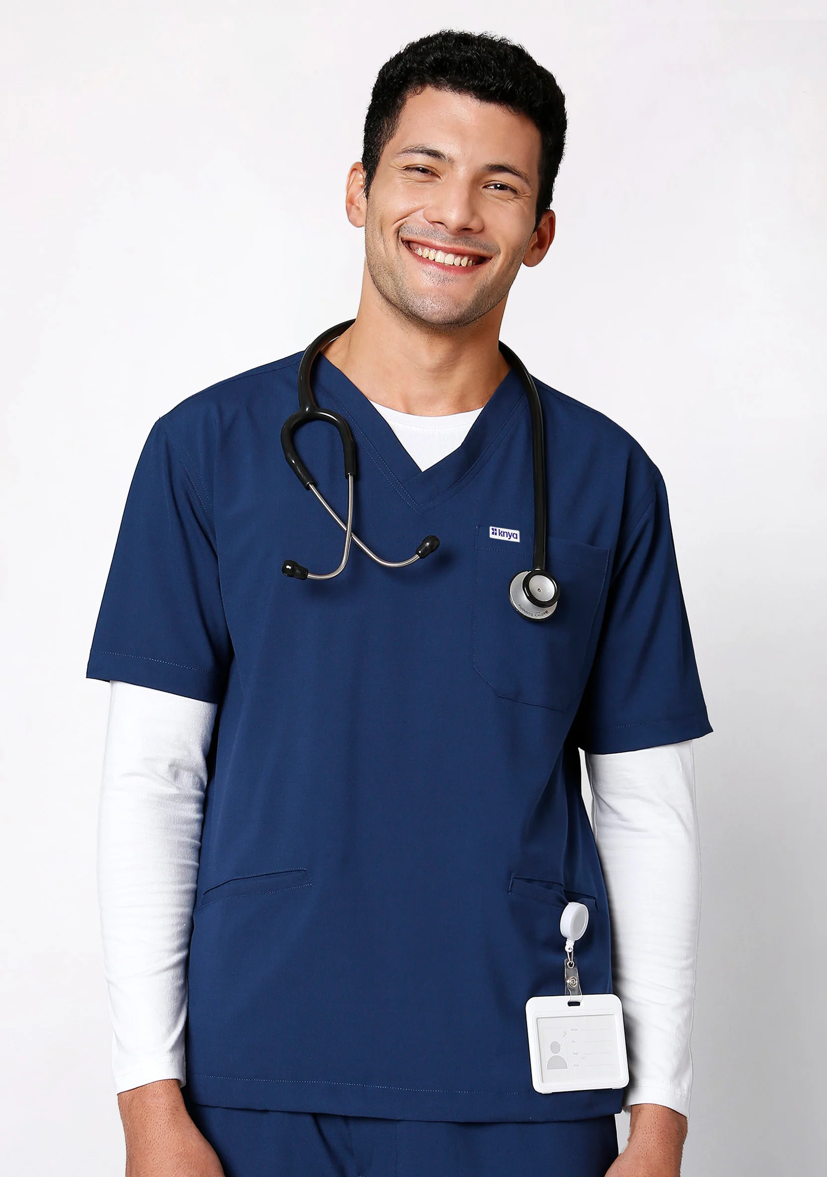 Supersoft Men's L/S (White) Underscrub - Image 4